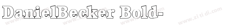 DanielBecker Bold字体转换
